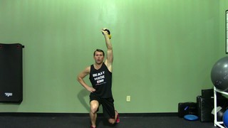Kettlebell Overhead Stationary Lunge - HASfit Kettlebell Exercise Demonst...