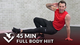 45 Minute Full Body HIIT Workout with Dumbbells - 45 Min HIIT Home Workou...