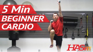 5 Minute Easy Workout - Low Impact Cardio Exercises for Beginners - Low I...