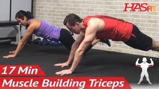 17 Min Home Tricep Workout with Dumbbells - Dumbbell Triceps Workout at H...