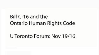 2016/11/19: University of Toronto Free Speech Debate