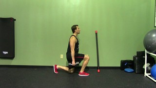 Stationary Lunge - HASfit Lunge Exercise Demonstration - Dumbbell Lunge -...
