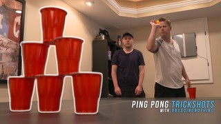 Ping Pong & Card Throwing Trick Shots | Rick Smith Jr