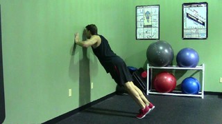 Wall Push Up - HASfit Push Up Exercise Demonstration - Beginner Push Ups ...