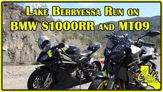Lake Berryessa Run on a BMW S1000RR and MT09 to The Turtle Rock Bar and C...