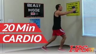 20 Min Cardio Shred Workout - HASfit Shredding Cardio Exercises at Home  ...