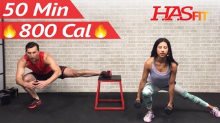 50 Min Total Body Strength Workout with Weights - Full Strength Training ...