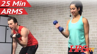 25 Min Arm Workout for Women & Men - Bicep Tricep Workout at Home Arms wi...