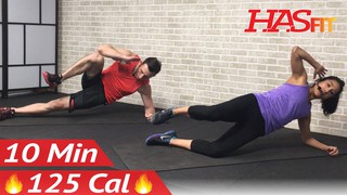 10 Min Abs and Obliques Workout: Exercises for a Smaller Waist - 10 Minut...
