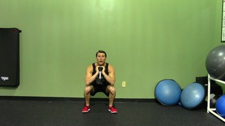 Dumbbell Goblet Squats - HASfit Squat Exercise Demonstration - DB Goblet ...