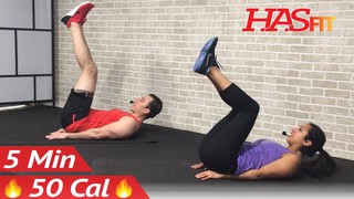 5 Min Lower Ab Workout for Women & Men - 5 Minute Lower Abs Belly Fat Fla...