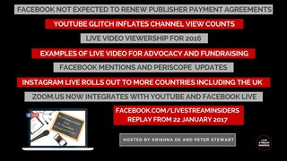 Live video news week commencing 22 January 2017
