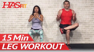 15 Min Leg Workout for Women & Men at Home - Home Legs Exercises