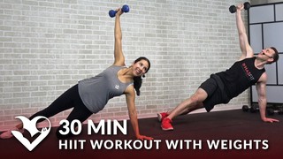 30 Minute HIIT Workout with Weights - Full Body 30 Min HIIT Tabata Workou...