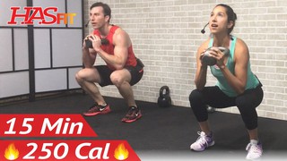 15 Min Kettlebell Workout - Kettlebell Workouts for Fat Loss & Strength T...