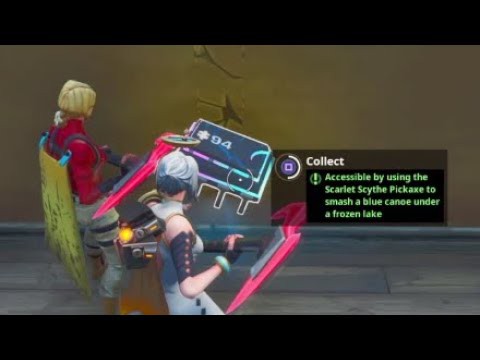 Fortbyte 94 Accessible By Using The Scarlet Scythe Picaxe To Smash A Blue Canoe Under A Frozen Lak Vacoh
