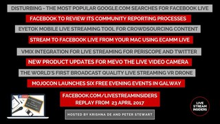 Live stream news week commencing 23 April 2017