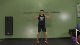 Standing Barbell Military Press to the Front - HASfit Shoulder Exercise -...