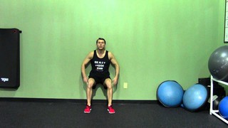 Wall Sit - HASfit Squat Exercise Demonstration - Wall Squat Form - Isomet...