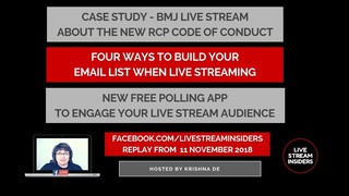 Live Stream News Week Commencing 11 November 2018