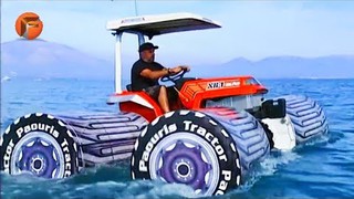 This AMPHIBIOUS TRACTOR can sail the seas ▶10 AMAZING MACHINES