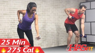 25 Min Beginner Cardio and Strength Training - Home Low Impact Cardio Wor...