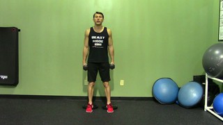 Dumbbell Hack Squat with Elevated Heels - HASfit Squat Exercise Demonstra...