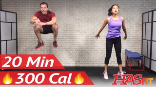 20 Minute HIIT Home Cardio Workout Without Equipment - Full Body HIIT Wor...