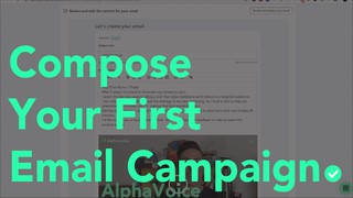 Compose Your First Email Campaign
