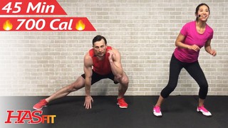 45 Minute Tabata Cardio HIIT Workout No Equipment - Bodyweight HIIT Full ...