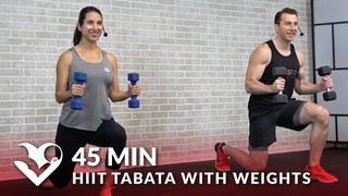 45 Minute HIIT Tabata Workout with Weights - HIIT Workouts for Weight Los...