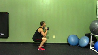 Dumbbell Front Squat - HASfit Squat Exercise Demonstration - Front Squat ...