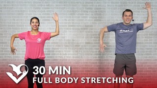 30 Minute Full Body Stretch Routine - Total Body Stretching Exercises & F...