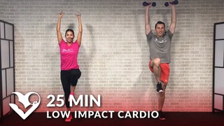25 Min Standing Low Impact Cardio Workout for Beginners with No Jumping -...