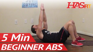 5 Min Beginner Ab Workout - HASfit Easy Abdominal Exercises - Easy Ab Wor...