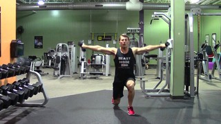 Lunge + Lateral Raise - HASfit Lunge Exercise Demonstration - Dumbbell Lu...
