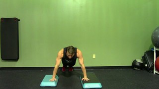 Box Jump Push Ups - HASfit Push Up Exercise Demonstration - Depth Jump Pu...