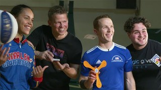 Harlem Globetrotters Trick Shots & EPIC Game of Pig | Rick Smith Jr.