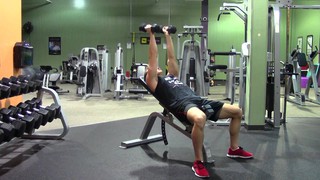 Incline Dumbbell Triceps Extension - HASfit Triceps Exercise Demonstratio...