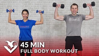 Full Body Workout with Dumbbells - 45 Min Total Body Strength Workout wit...