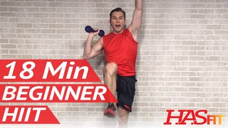 18 Min Beginner HIIT Workout for Fat Loss at Home - HIIT Workout for Begi...