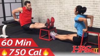 60 Min Strength and Cardio Workout at Home - 60 Minute Workout HIIT Cardi...