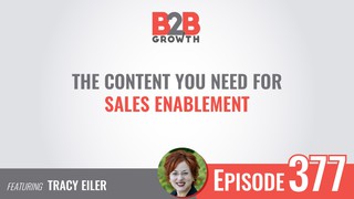 377: The Content You Need for Sales Enablement w/ Tracy Eiler