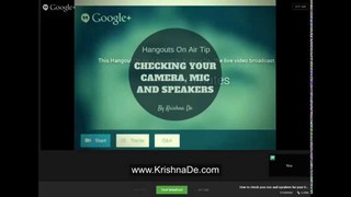 Hangouts On Air Tip Checking Your Camera Mic And Speakers
