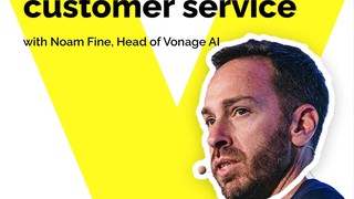 AI and the future of customer service with Noam Fine, Vonage AI