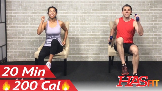 20 Min Chair Exercises Sitting Down Workout - Seated Exercise for ...