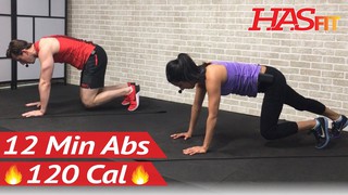 12 Min Abs and Obliques Workout for Women & Men - Ab Workout & Oblique Ex...