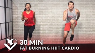 30 Minute Fat Burning HIIT Cardio Workout at Home for Women & Men - 30 Mi...