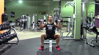 Dumbbell Shoulder Press or Dumbbell Military Press - HASfit Shoulder Exer...