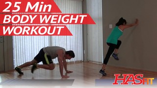 25 Min Insane Body Weight Workout for Women & Men - Workouts without Weig...
